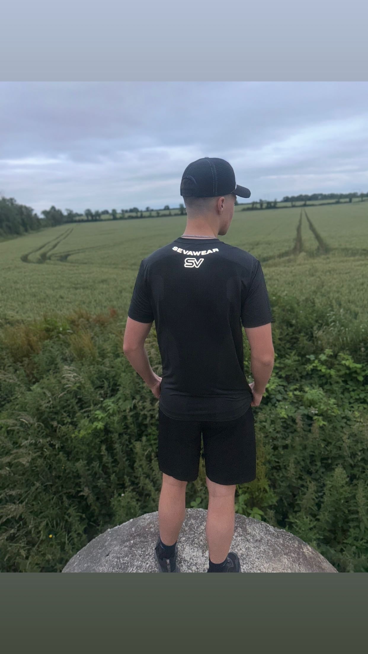 SV Original Black and Reflective Activewear Shorts