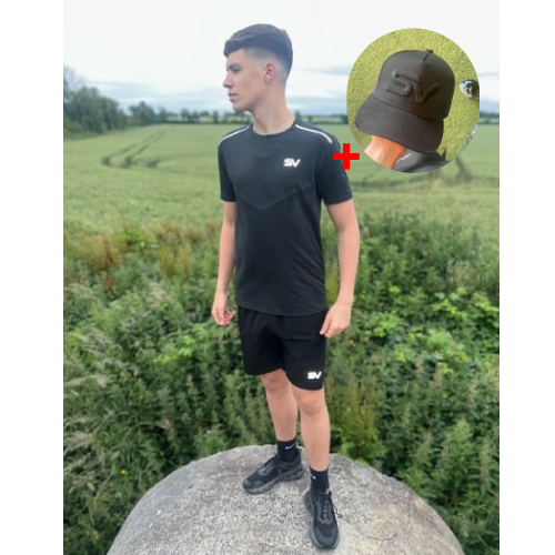 Sevawear Full ActiveWear Set and black cap