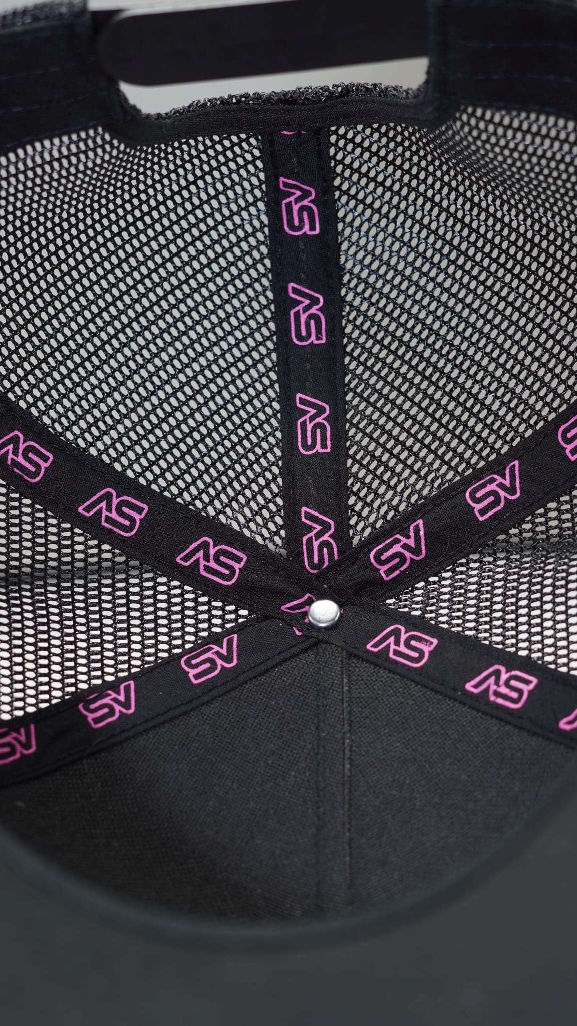 black & Pink Original SV Logo Trucker Cap