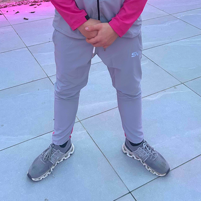 GREY AND PINK FLOW JOGGERS