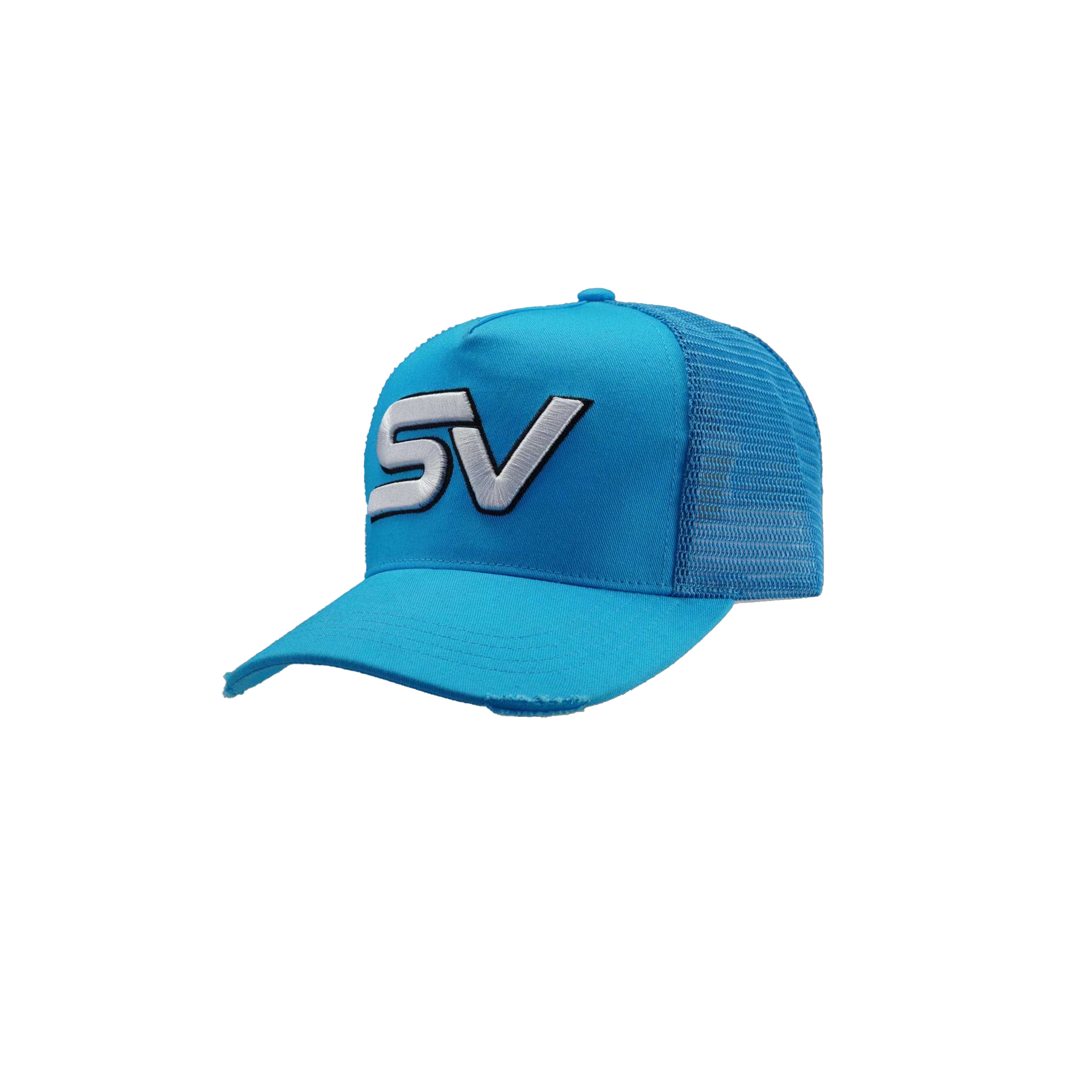 Blue & White Original SV Logo Trucker Cap